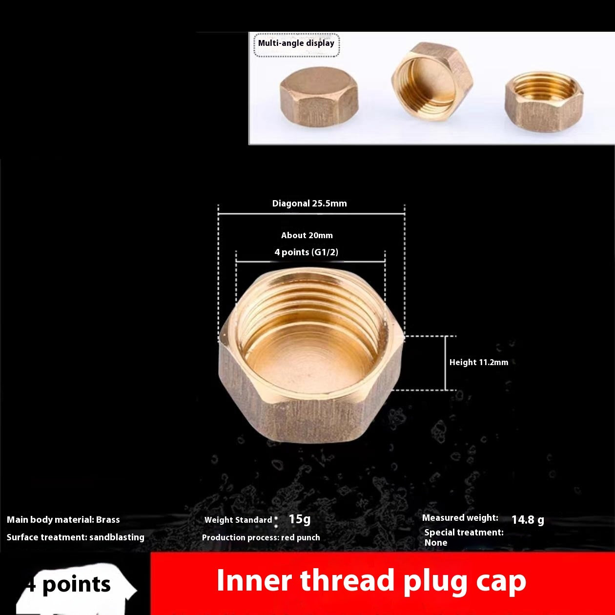 4-tap 6-minute Copper Reducing Pipe Plumbing Accessories