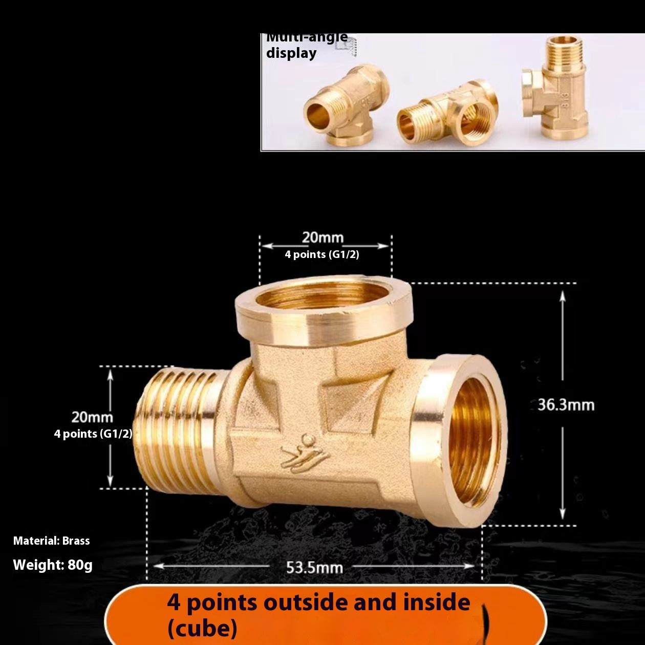 4-tap 6-minute Copper Reducing Pipe Plumbing Accessories