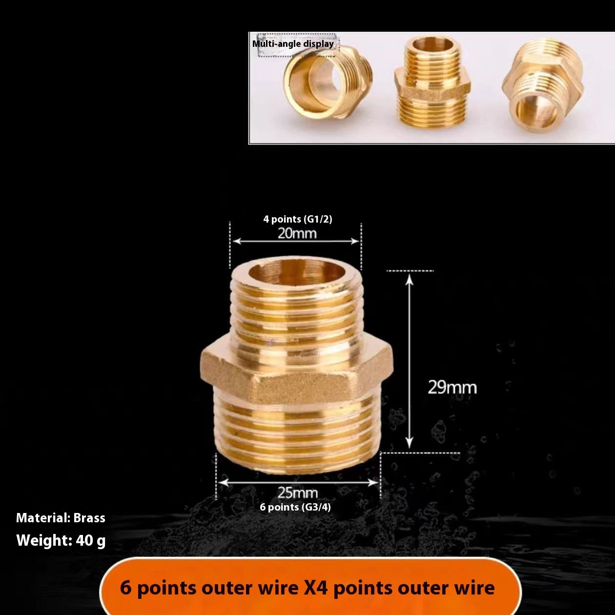 4-tap 6-minute Copper Reducing Pipe Plumbing Accessories